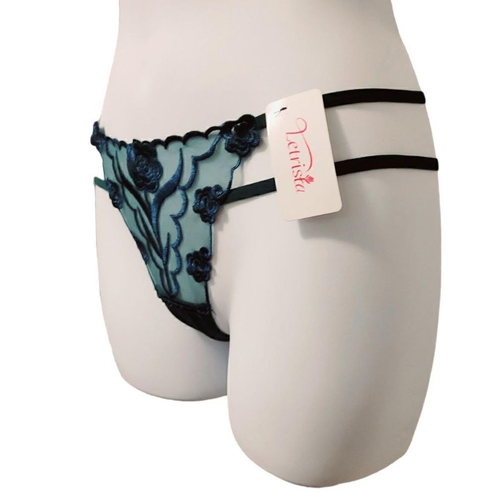 2/$20 Brand new dark green rose panties underwear T-backs